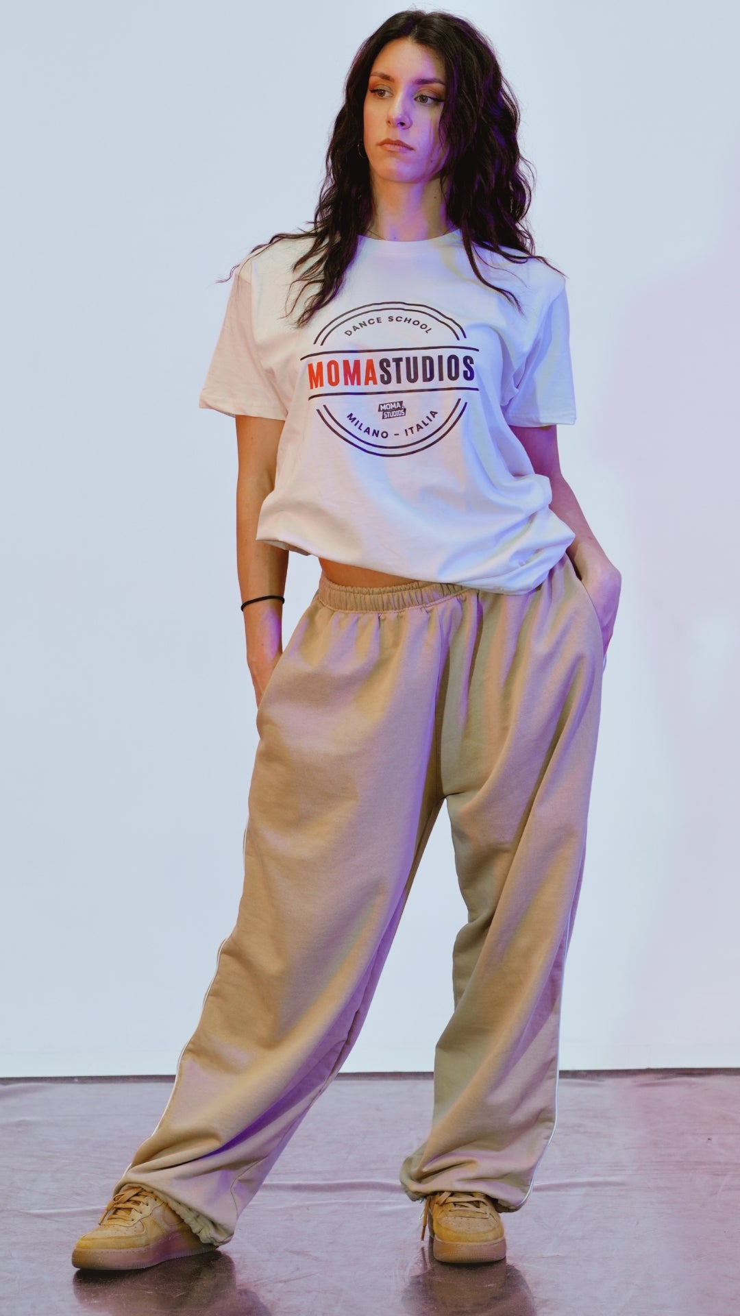 PANTALONE OVERSIZE "STUDIO FLOW" beige