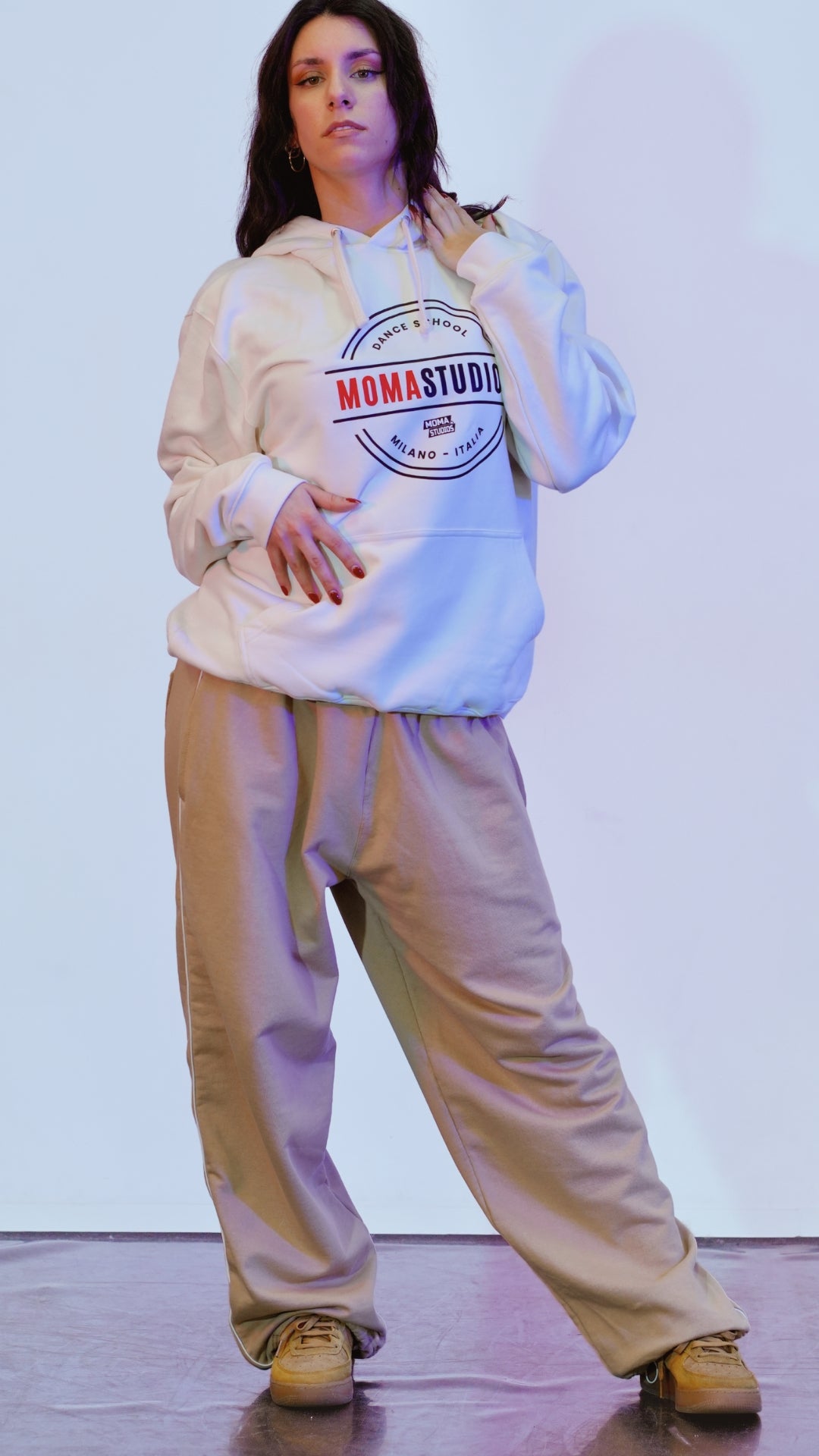 PANTALONE OVERSIZE "STUDIO FLOW" beige